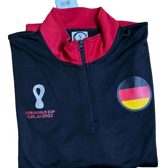 NEW Outerstuff FIFA World Cup 2022 Official 1/4 Zip Top Track Jacket Germany XL - Picture 4 of 5